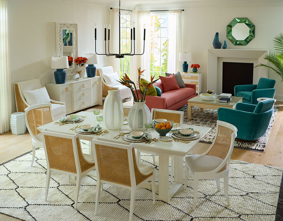 Finn Dining Table, Glazed Whisper White