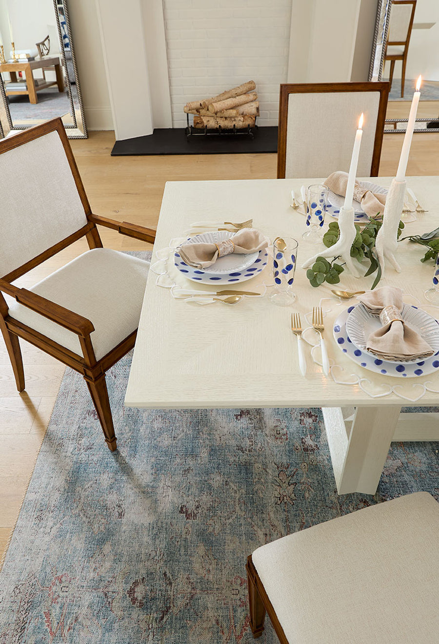 Finn Dining Table, Glazed Whisper White