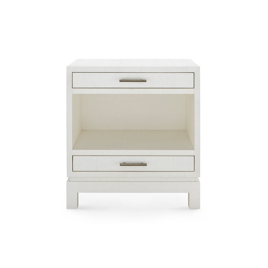Florence 2-Drawer End Table, Sand White