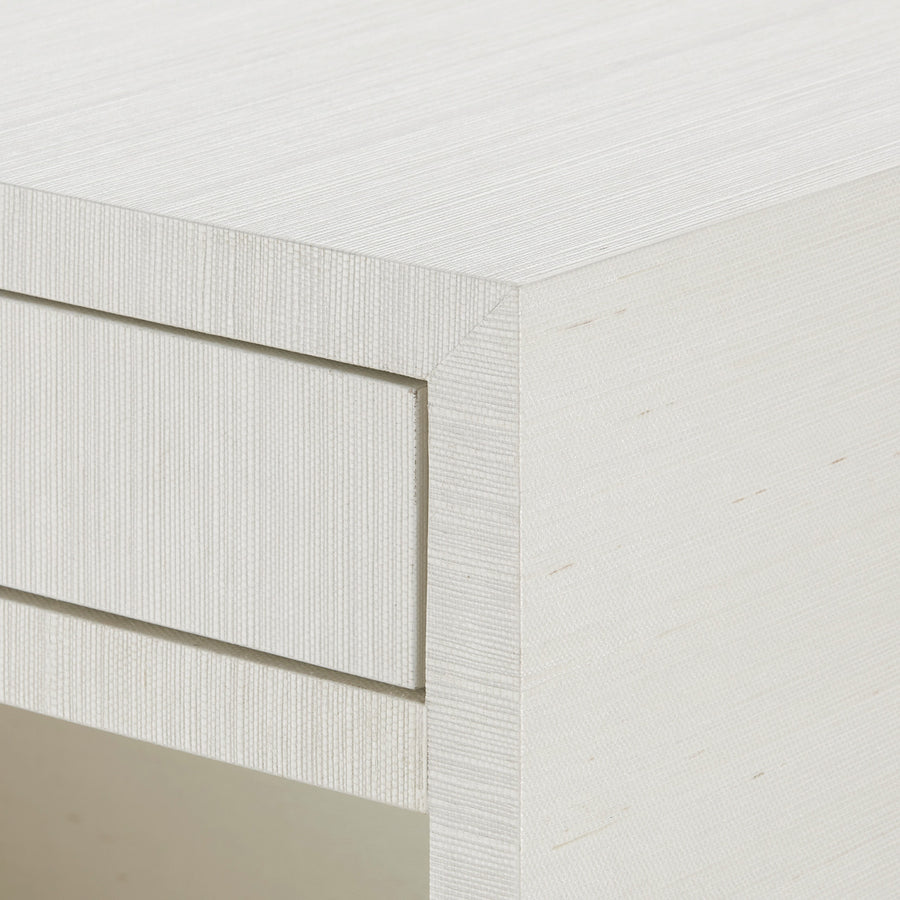 Florence 2-Drawer End Table, Sand White