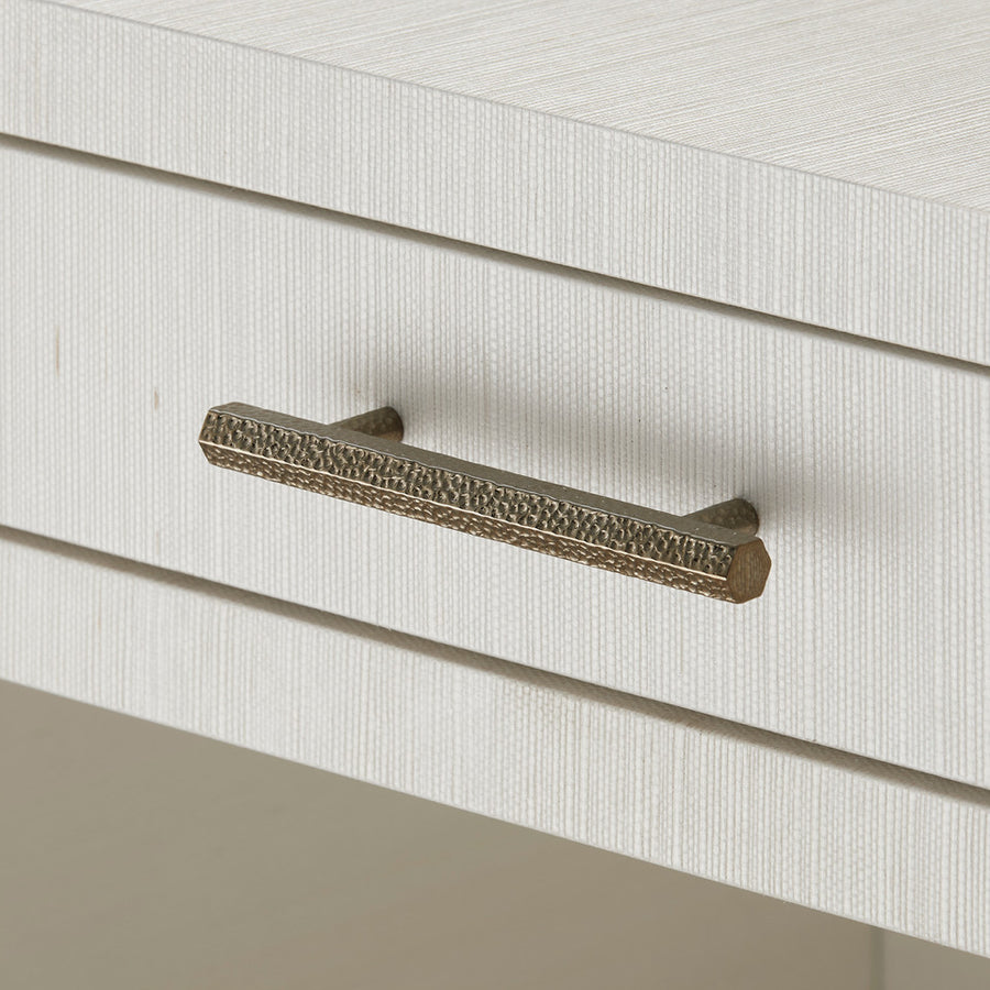 Florence 2-Drawer End Table, Sand White