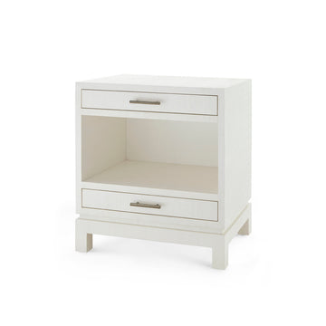 Florence 2-Drawer End Table, Sand White