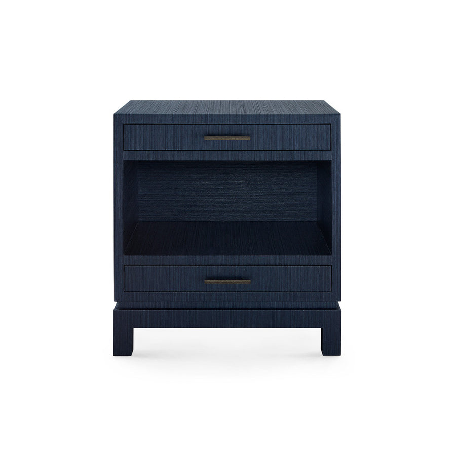 Florence 2-Drawer End Table, Selvage Blue
