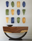 Classic Concave Cycladic Wall Art, Yellow