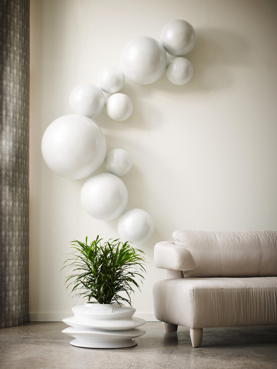 Ball on the Wall, Small, Pearl White