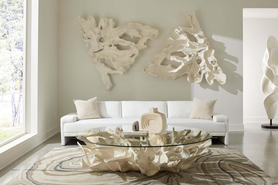 Contour Cast Root Triangle Wall Art, Faux Bleached