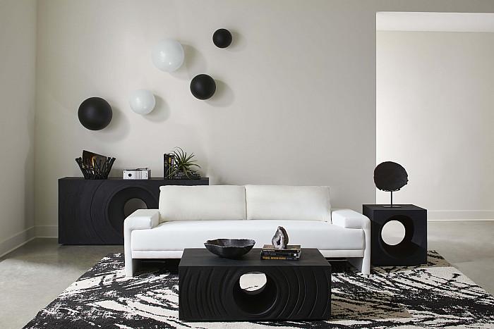 Void Side Table, Black Stone