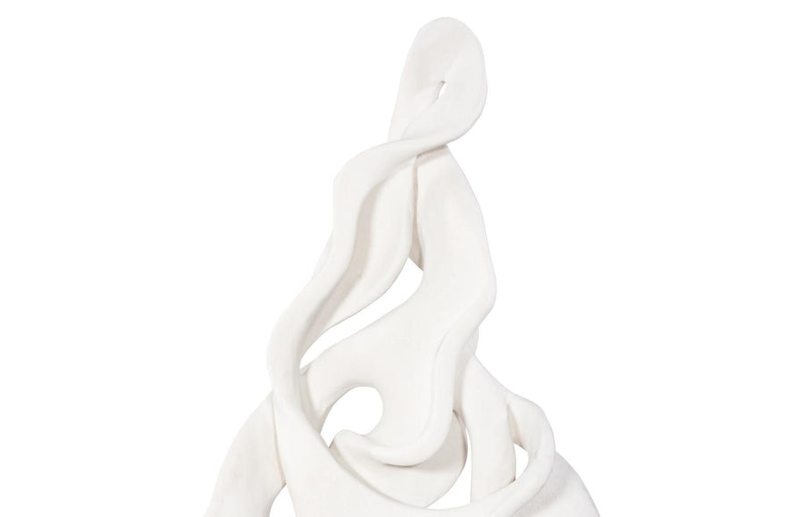 Cast Dancing Sculpture, Plié, White Stone (Outdoor)