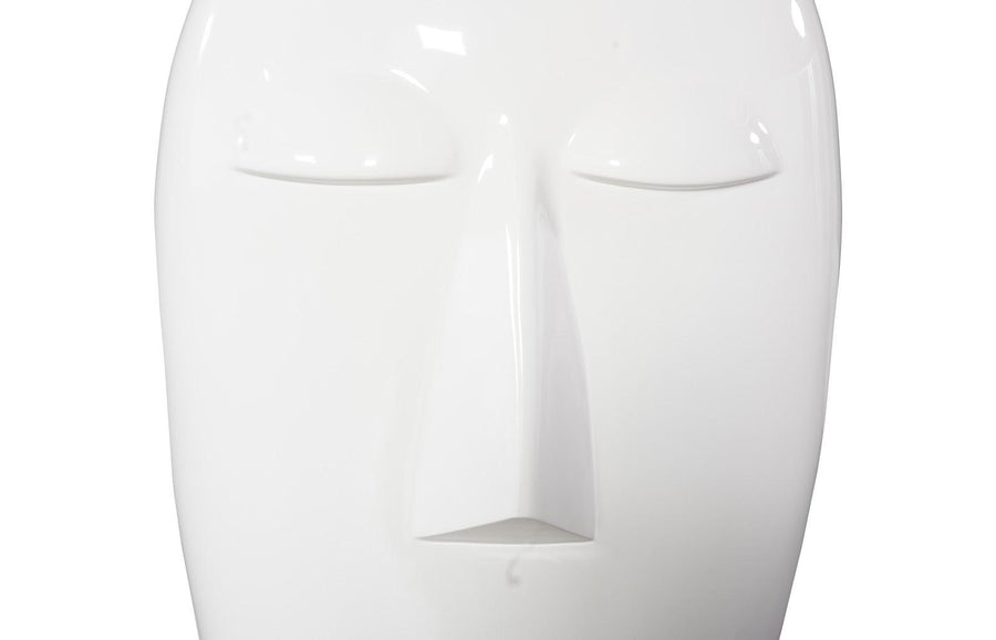 Emerging Face Sculpture, Gel Coat White, Small