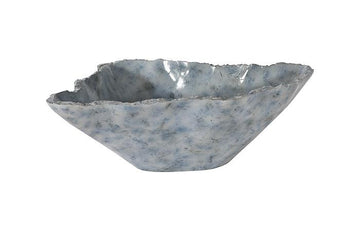 Cast Blue Onyx Bowl, Faux Finish, Narrow