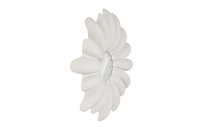 Radial Shell Mirror, White Stone