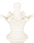 Queen Chess Sculpture, Cast Stone White, Small