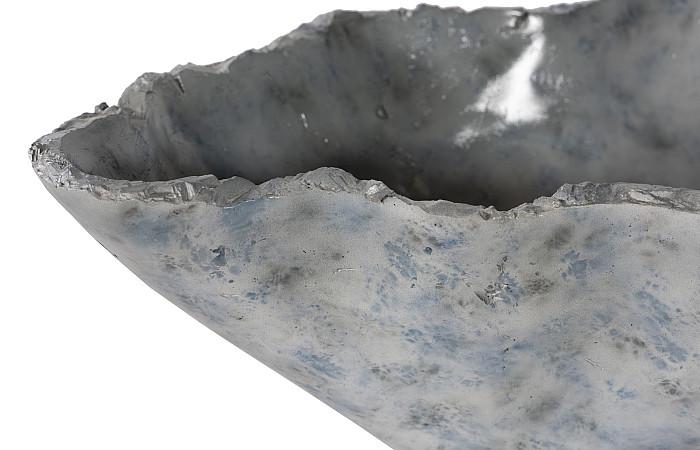 Cast Blue Onyx Bowl, Faux Finish, Narrow