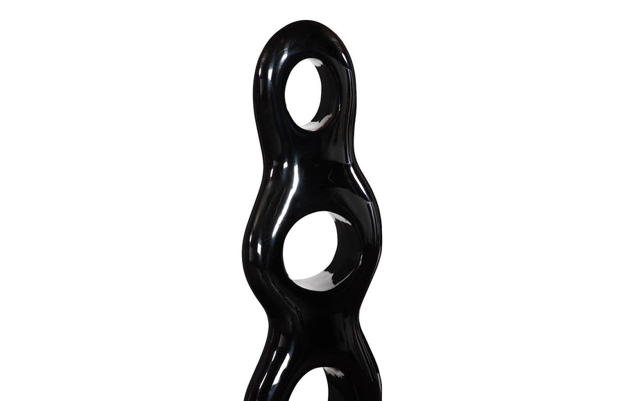 Triple Circle Sculpture, Gel Coat Black