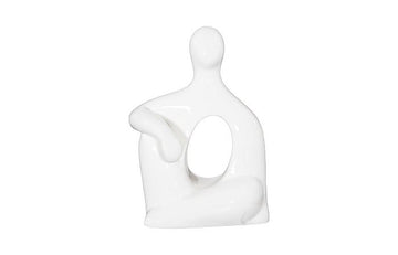 Seated Sculpture, Gel Coat White