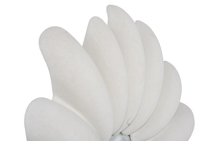 Radial Shell Mirror, White Stone