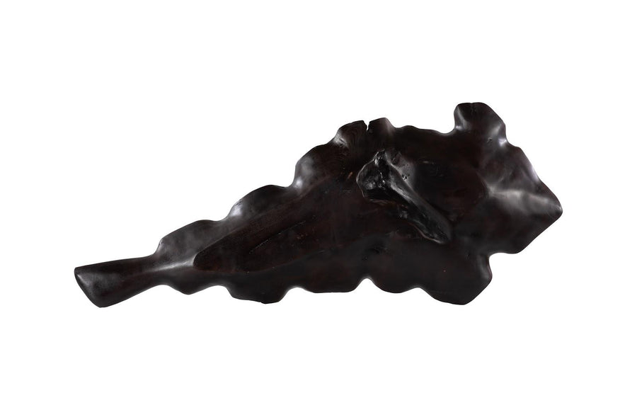 Leaf Bowl, Teak Wood, Black Finish