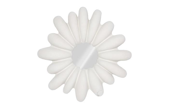 Radial Shell Mirror, White Stone