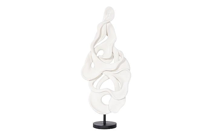 Cast Dancing Sculpture, Plié, White Stone (Outdoor)