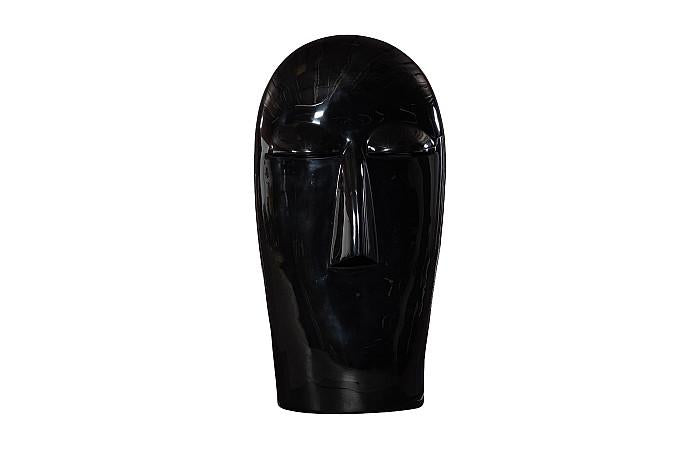 Emerging Face Sculpture, Gel Coat Black, Large