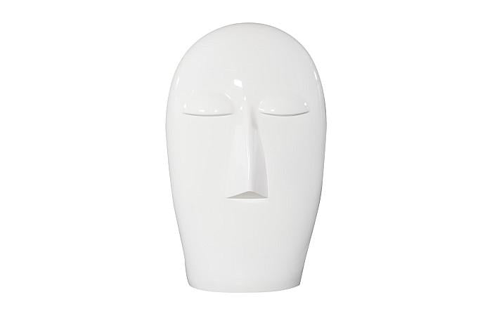 Emerging Face Sculpture, Gel Coat White, Small