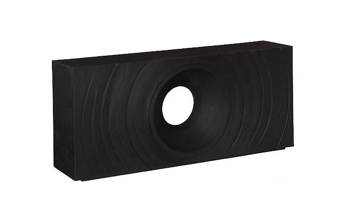 Void Console Table, Black Stone