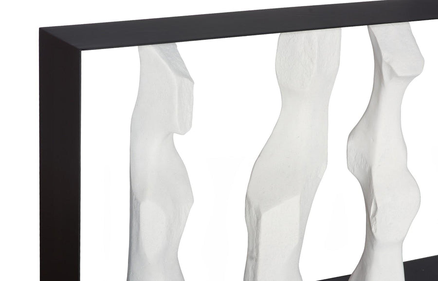 Cast Women Metal Framed Console, Roman Stone