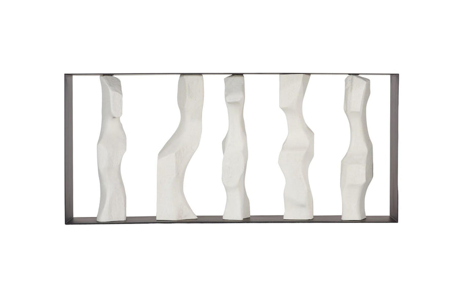 Cast Women Metal Framed Console, Roman Stone