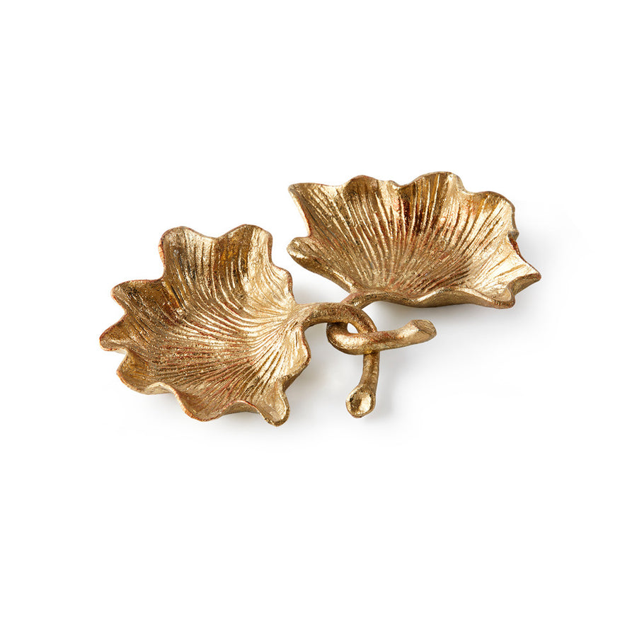 Ginko Small Bowl Set of 2, Gold Leaf