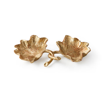 Ginko Small Bowl Set of 2, Gold Leaf
