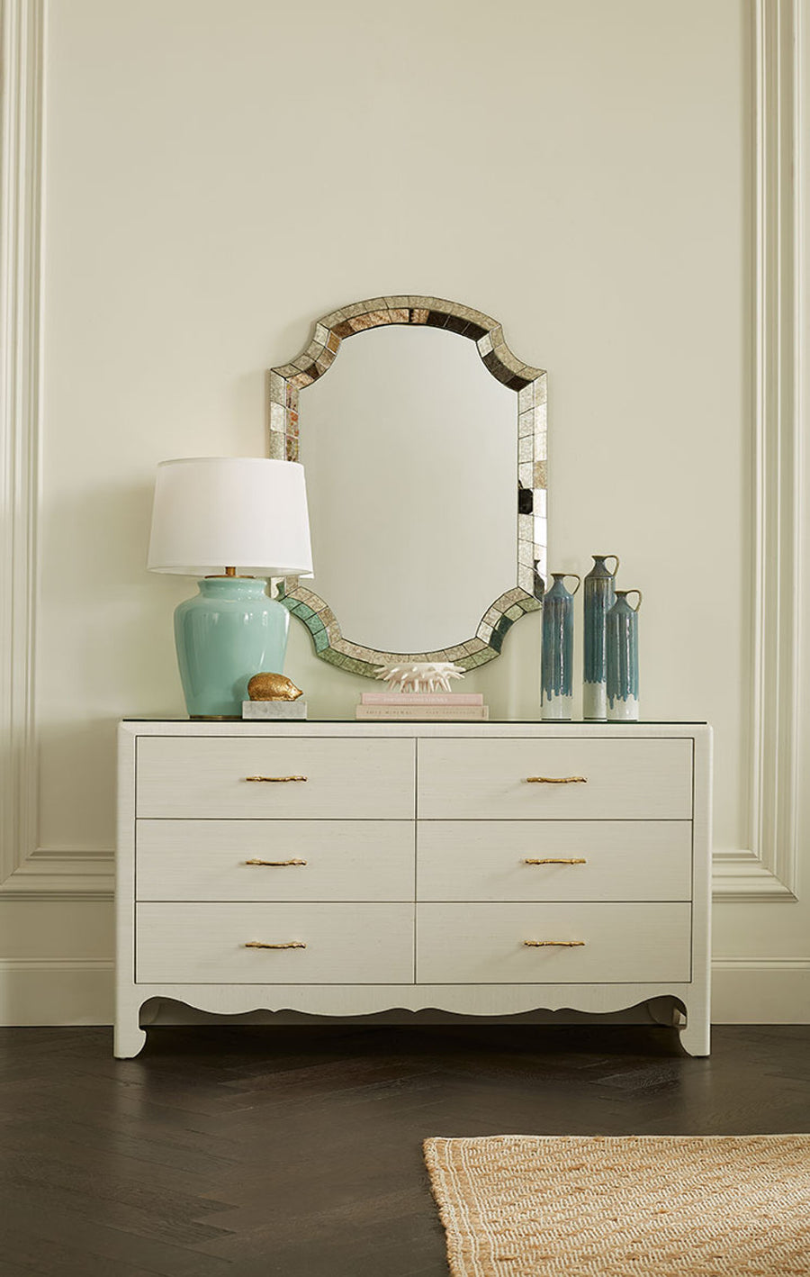 Gianna Extra Large 6-Drawer, Sand White