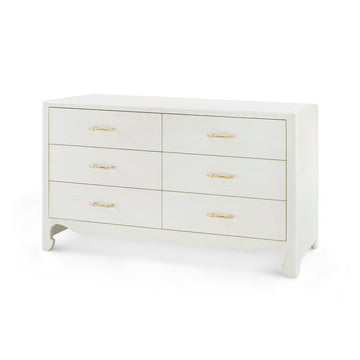 Gianna Extra Large 6-Drawer, Sand White