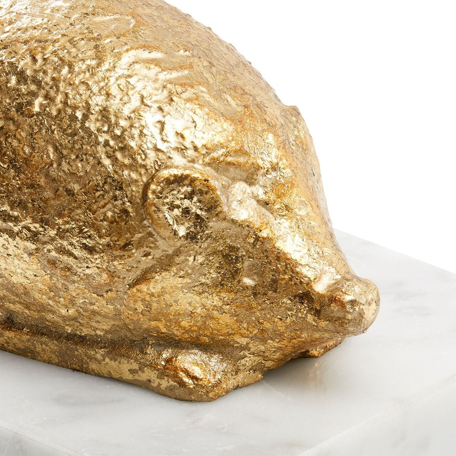 Hedgehog Statue, Gold Leaf