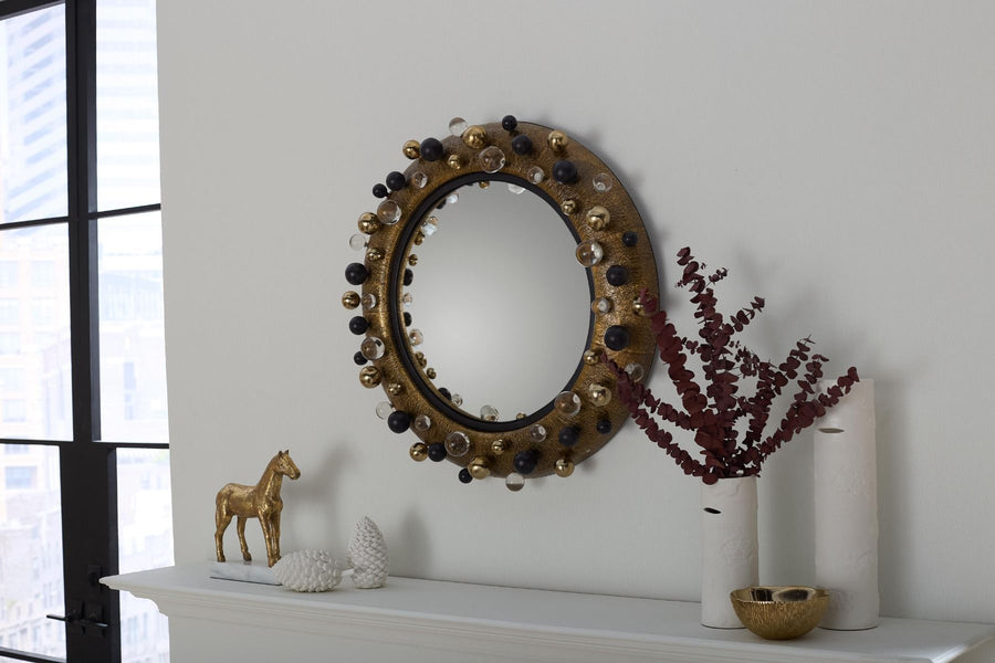 Eris Mirror, Antique Brass