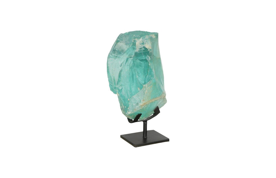 Refractory Glass Sculpture Blue, On Base - Maison Vogue