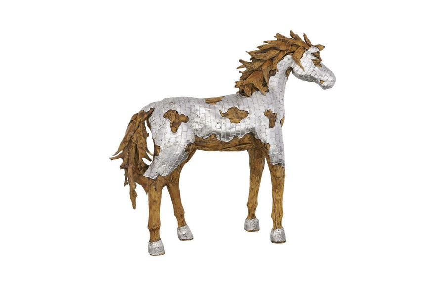 Mustang Horse Armored Sculpture Walking - Maison Vogue