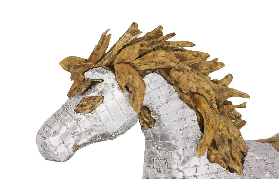 Mustang Horse Armored Sculpture Walking - Maison Vogue
