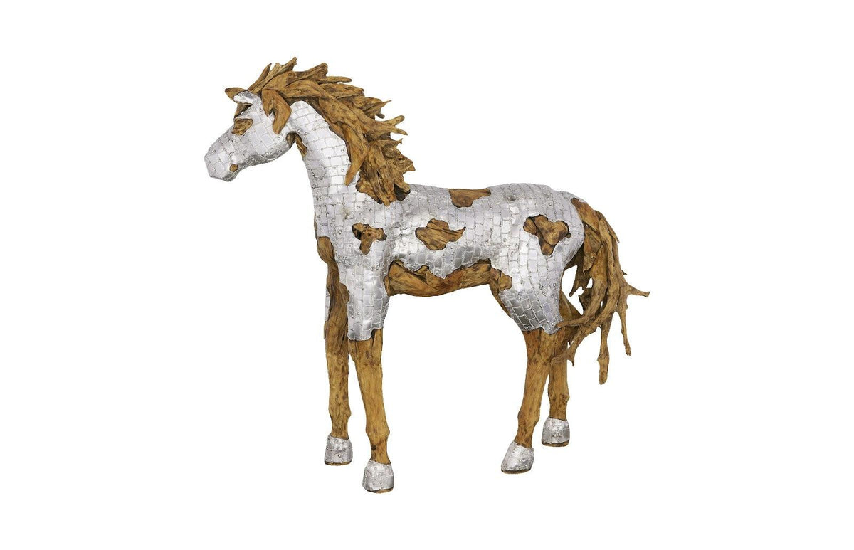 Mustang Horse Armored Sculpture Walking - Maison Vogue