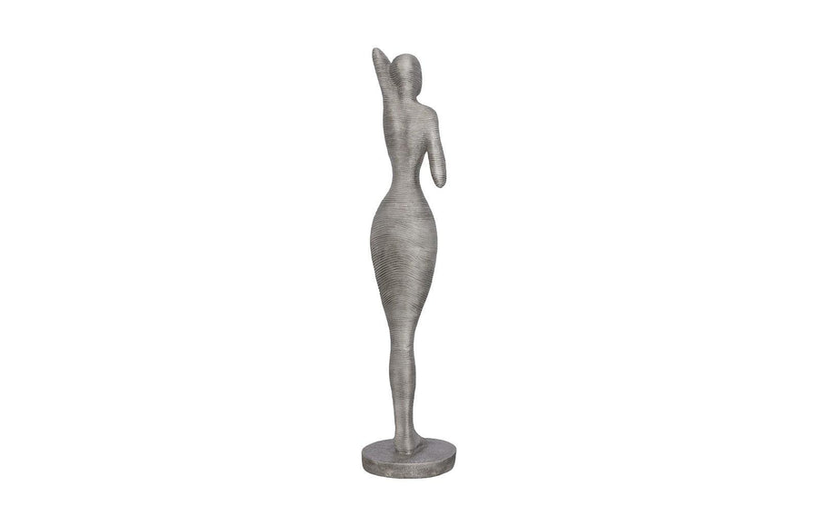Admiring Standing Sculpture Aluminum - Maison Vogue