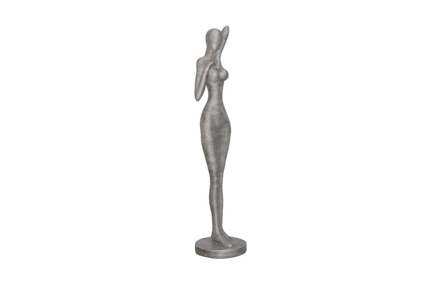 Admiring Standing Sculpture Aluminum - Maison Vogue