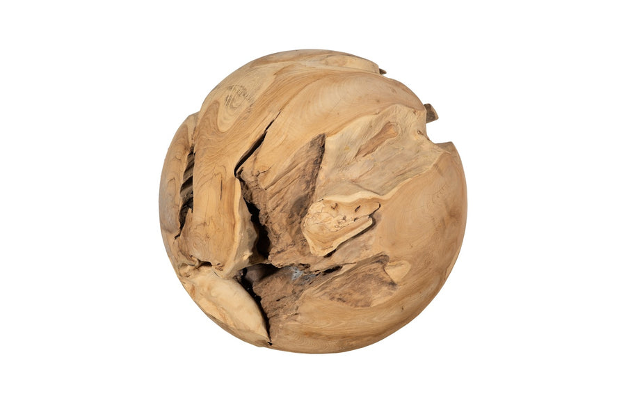 Teak Wood Ball Extra Large, Bleached