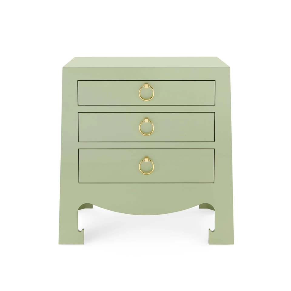Jacqui 3-Drawer Side Table, Heritage Spring Green