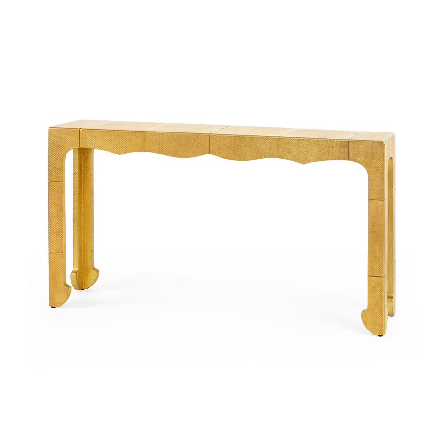 Jaques Console Table, Antique Brass