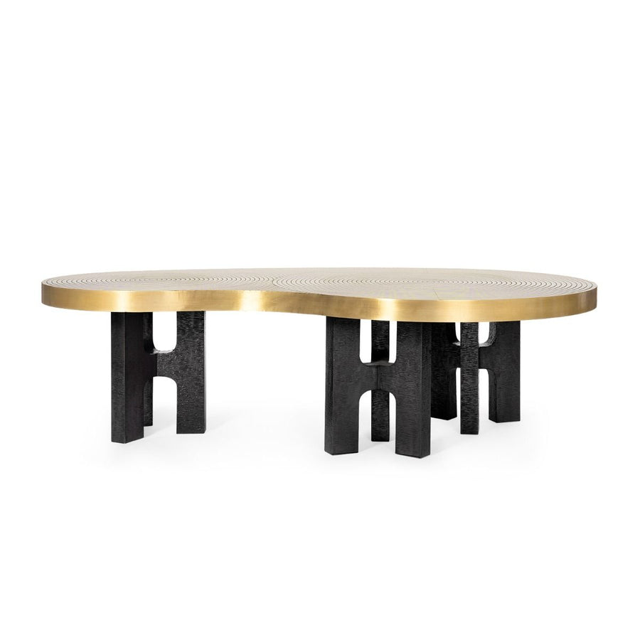 Jacob Coffee Table, Antique Brass