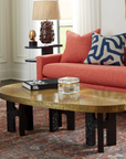Jacob Coffee Table, Antique Brass