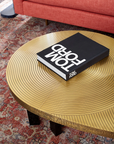 Jacob Coffee Table, Antique Brass