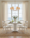 Kinsley 48" Dining Table, Glazed Whisper White