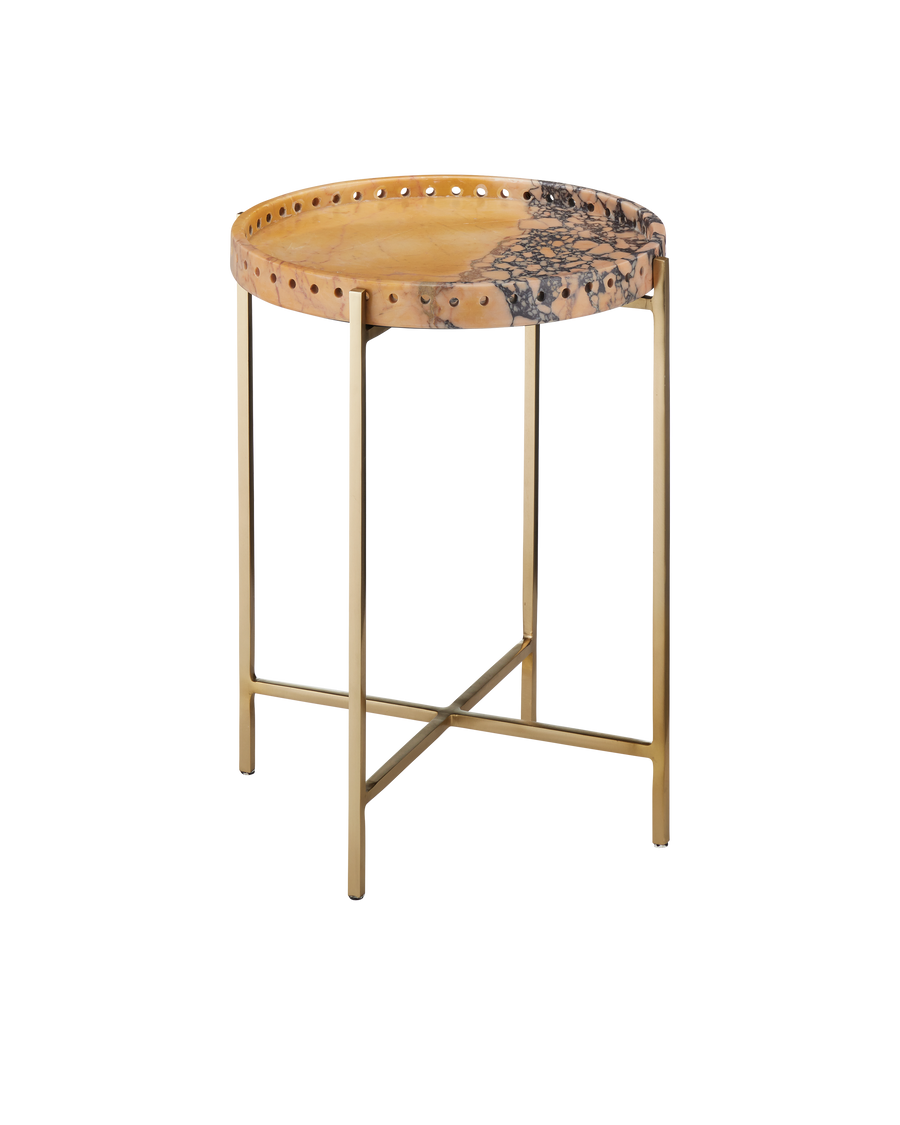 Freya Purple Breccia Accent Table