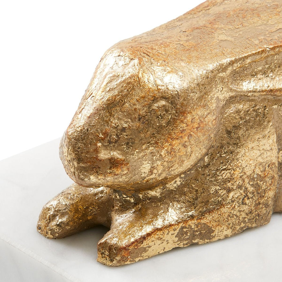 Lapin Statue, Gold Leaf