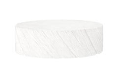Shear Coffee Table, Oval, White Stone